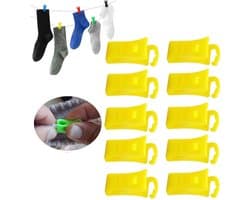 10 stuks - 10 stuks - Antislip waslijnknijpers - Waslijnknijpers - Sokkenklemmen - Sokkenklemmen voor wasmachine en droger - okkenhouders en sokkenclips - Sokkenklemmen voor wasgoed — afbeelding 1