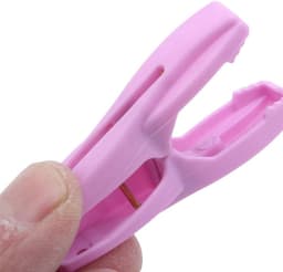 1 roze mand + 30 kleine clips - met opbergmand - kledingdroogclip ondergoed sokken wasknijpers - 13*11*7.5cm - geschikt voor thuisgebruik bij het drogen van kleding - roze — thumbnail 5