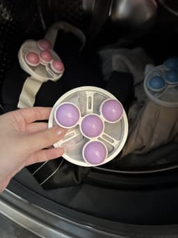 3 stuks - Filterzak - Huisdierhaarverwijderaar - Geschikt voor de wasmachine - 9,2 x 17,5 cm - Waszak voor pluizen - Herbruikbaar - Wasmachinefilter van gaas - Roze, blauw, paars — thumbnail 3