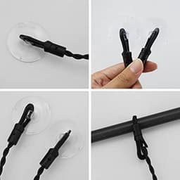 Deze set bevat twee verstelbare, winddichte waslijnen van 1,5 meter, een zwarte en een witte. Ze zijn perfect voor op reis, met haken en zuignappen, waardoor wasknijpers niet nodig zijn. Ideaal voor kampeerders en backpackers. — thumbnail 2
