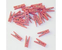 24 Roze Houten Knijpers voor Feestjes en Decoratie