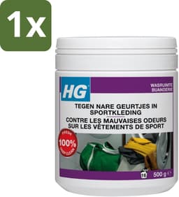 1 x HG Wasmiddel Toevoeging Tegen Nare Geuren In Sportkleding 500 gr - Geurverwijdering Sportkleding - Stankmoleculen Verwijderen - Wasmiddel Toevoeging - Sportkleding Geur - Handdoek Geur — thumbnail 1