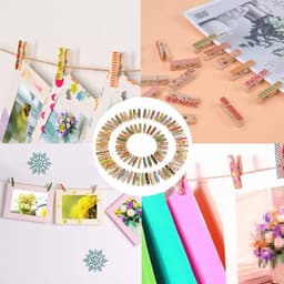 Store_8 - Mini Wasknijpers - Houten Mini Wasknijpers - Sterk en Stevig - Gemengde Kleur - Voor Knutselen - Geschikt voor Feesten en Bruiloften — thumbnail 3