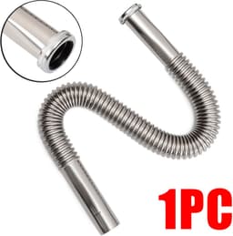 ANMI® Flexibele Sifon voor Wastafel – Roestvrijstalen Afvoerbuis 32 mm – Verstelbare Afvoerslang voor Keuken of Badkamer – Waterdicht & Corrosiebestendig — thumbnail 1