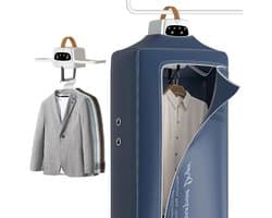 Draagbare wasdroger, klein, opvouwbare mini-droogmachine met 1-4 uur timing, elektrische warme luchtdroger, klein met droogzak, 360°-droogfunctie, mini-droger voor appartement, thuis, reizen — afbeelding 1
