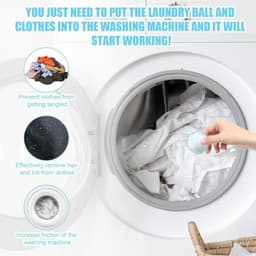 EGoods - Herbruikbare pluizenvangerballen voor wasmachine - Verwijder honden- en kattenhaar - 12 stuks — thumbnail 5