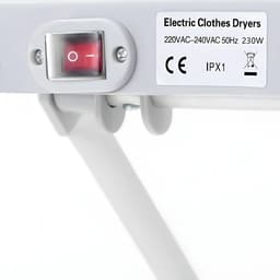 Elektrisch droogrek (opvouwbaar) 1470x540x940mm zilver — thumbnail 2