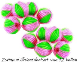 Anti-Pluis Wasbal Set  - Wasballen Wasbol -Nylon Wasmachine Ballen- Pluisballen 12 Stuks universeel — thumbnail 1