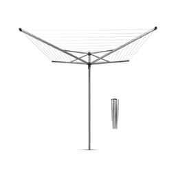 Brabantia Topspinner Droogmolen - met Metalen Grondanker - 50 m - Metallic Grey — thumbnail 1