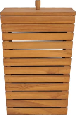 vidaXL - Wasmand - 30x30x45 - cm - massief - teakhout — thumbnail 2