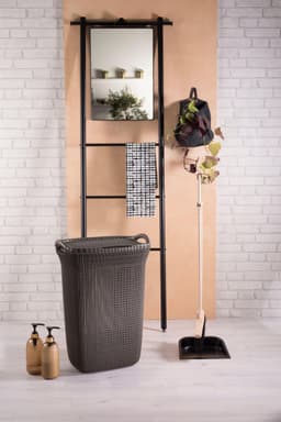 Curver Knit Wasmand met deksel - 57L - Bruin — thumbnail 3
