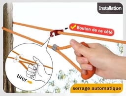 15 meter lange, verdikte waslijn, geschikt voor tuin en buitengebruik, gemakkelijk op te spannen, oranje. — thumbnail 2