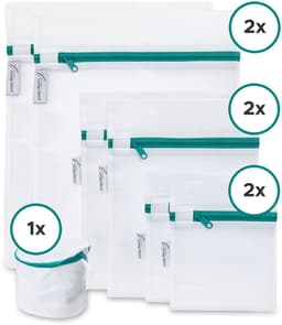 Living Direct Waszak set 7 stuks Waszakjes met Rits - Waszakken voor Wasgoed met Waszak Groot en Waszakjes - Wasnetjes met Rits, geschikt voor Lingerie en BH - Laundry Bag - Wasnetten — thumbnail 1