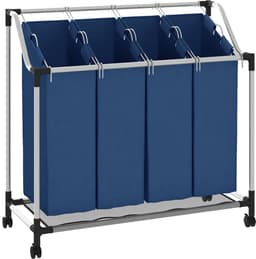 vidaXL - Wassorteerder - met - 4 - zakken - staal - blauw — thumbnail 2