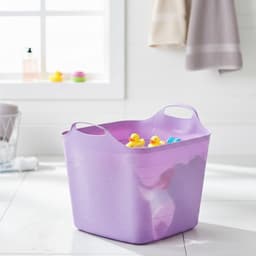 Excellent houseware flexibele kuip / emmer - 3x - lila - 25 l - kunststof - 40 x 35 cm - met handvatten — thumbnail 3