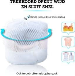 Somstyle Waszakken Set - 2 Stuks - Wasmachine Zakken - 40 x 30 CM - Wastas voor Wasgoed - Transparant — thumbnail 3