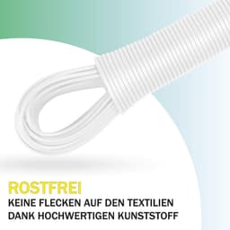 Uittrekbare Waslijn - 20 Meter, Roestvrij en Weerbestendig, Perfect voor Droogmolen en Tuin — thumbnail 3