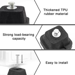 Rubberen Dempers - Antivibratie Voeten - Apparaten Stabiliseren - Effectieve Trillingsdemping - 4 Stuks - Zwart — thumbnail 4