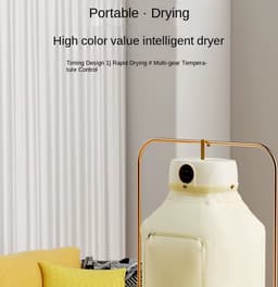 Opvouwbare Mini wasdroger - Compact formaat - met UV Sterilisatie - Stille Warmtelucht Droging - Draagbare reisdroger ideaal voor camping of hotel - Slimme Droogrek — thumbnail 3
