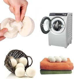 10 Stuks Wollen Droogballen - 4 Cm - Met Opbergzak - Wasdrogerballen - Wasbollen - Duurzaam - Wasdroger Ballen - Absorberen Vocht - Geschikt Voor Dons, Verkort De Droogtijd - Geschikt Voor De Wasdroger - Wit — thumbnail 5