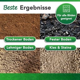 Set van 50 roestvrije grondankers voor onkruidwerend doek, gegalvaniseerde stalen pinnen voor het bevestigen van onkruidwerende tegels, onkruidfolie of voor kamperen - 150 x 25 mm - Diameter 2,7 mm — thumbnail 2