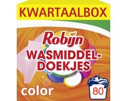 Robijn - Wasmiddeldoekjes Color - 5 x 16 stuks - Voordeelverpakking