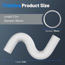 Afzuigslang - Hittebestendig en Geluidsdempend - 150mm x 2,5m met RVS Klemmen — thumbnail 3