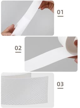 6x Collarpads Zelfklevende Zweetbeschermers voor Kleding en Hoeden, 2,5x8 cm, Wit, Wasbaar en Herbruikbaar — thumbnail 2