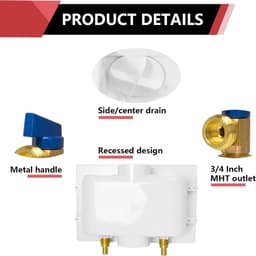 Wasmachine Outlet Box met Waterslagdemper en Afvoer — thumbnail 3