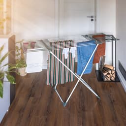 KADAX Uitschuifbaar droogrek met 17m droogoppervlak, Flexibele breedte van 85-155 cm, Groot droogrek voor binnen buiten (wit/grijs, 155 x 53 x 90 cm) — thumbnail 5