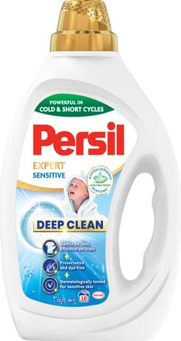 Persil Sensitive Gel - Vloeibaar Wasmiddel - Alle Kleuren Was - Allergie-Vriendelijk - Hypoallergene Parfum - Voordeelverpakking - 6x 18 Wasbeurten — thumbnail 3