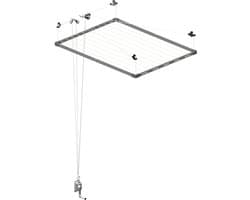 Wasrek Hangend Trapgat - Voor Radiator - Droogrek Ophangbaar