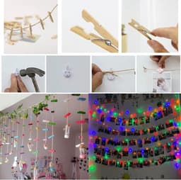 50 Stuks Mini Houten Knijpers met Jute Touw voor Foto Decoratie en Knutselen — thumbnail 5
