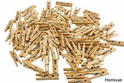 Homivae Mini Wasknijpers Hout 25 mm – 100 Stuks – Decoratief & Knutselen — thumbnail 5