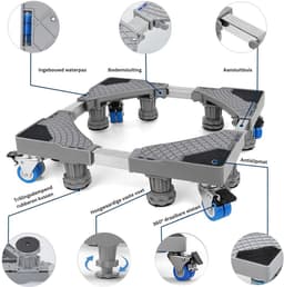 SNJY® Wasmachine Verhoger - Wasmachine Kast - Wasmachine Ombouw - 42B-66B x 10H-13H cm - Grijs — thumbnail 4