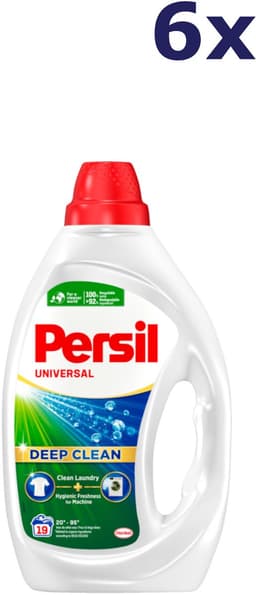 Persil Gel Universal - Vloeibaar Wasmiddel - Krachtige Vlekverwijdering - Voordeelverpakking - 6 x 19 Wasbeurten — thumbnail 1