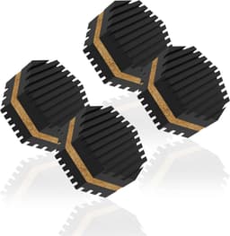 Anti-Vibratie Pads - Luidspreker Voetjes - Geluidsverbetering - Drievoudige Constructie - 4 stuks - Zwart — thumbnail 1