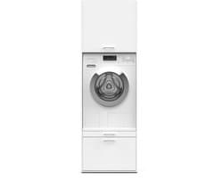 Washcab® Wasmachine Kast - Wasmachine Verhoger - Wasmachine Ombouw - Wit - Solo Set 1