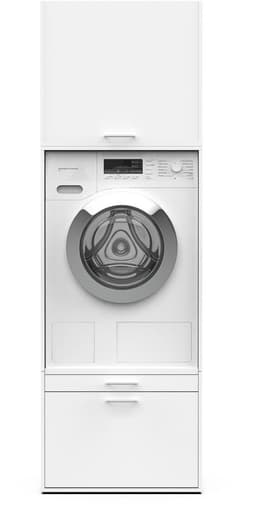 Washcab® Wasmachine Kast - Wasmachine Verhoger - Wasmachine Ombouw - Wit - Solo Set 1 — thumbnail 1