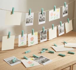 Mini Knijpers Mint – 24 Houten Knijpertjes voor Kaarten & Foto’s — thumbnail 4