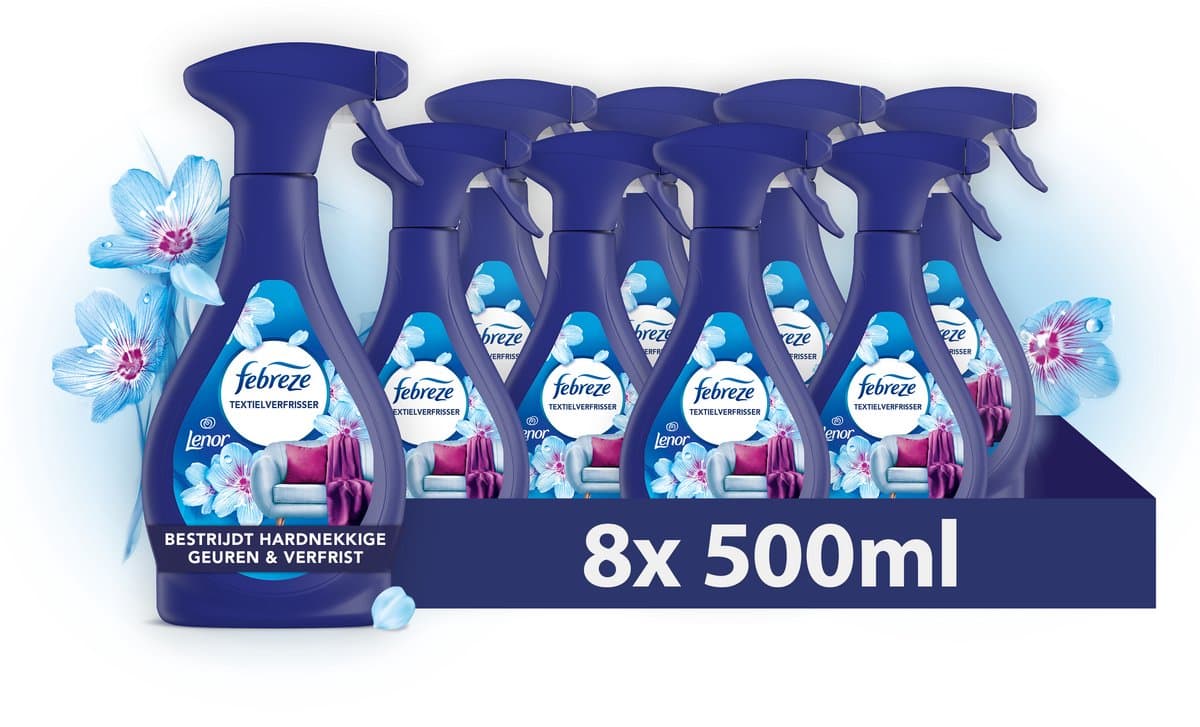 Ambi Pur / Febreze Textielverfrisser Spray - Lenor Ontwakende Lente - 8 x 500ML — afbeelding 1