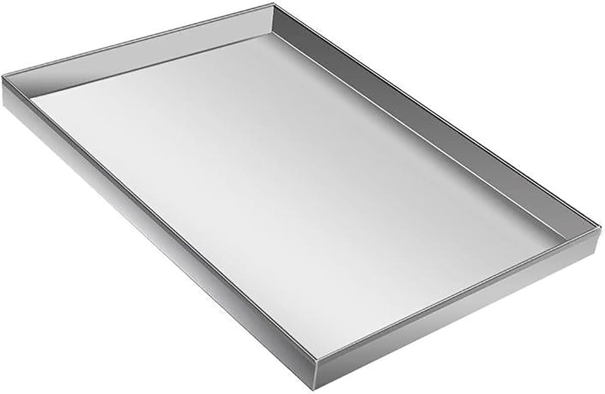 Wasmachine Afvoerbak - Lekbak Vloerbescherming - Apparaat Beschermen - Roestvrij Staal 0.8mm - Diverse Maten - Zilver — afbeelding 1