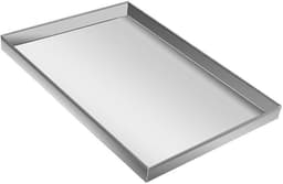 Wasmachine Afvoerbak - Lekbak Vloerbescherming - Apparaat Beschermen - Roestvrij Staal 0.8mm - Diverse Maten - Zilver — thumbnail 1