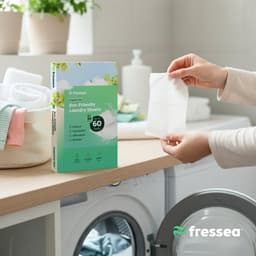 Fressea Wasstrips 120 Wasbeurten - Wasmiddel Strips - Plasticvrij & Vegan Wasmiddeldoekjes (Parfumvrij) — thumbnail 2