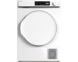 Sharp KDNA8S6PWEBE - warmtepomp droger - energie label E - 15 programma's - LED trommelverlichting - links en rechts draaiend - wit