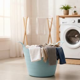 Excellent Houseware Flexibele wasmand - blauw - 30 liter - kunststof - 54 x 37 cm - met handvatten — thumbnail 4