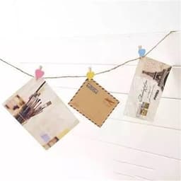 Set van 50 Houten Mini Knijpers met 10m Jute Koord - Decoratie Klemmen — thumbnail 4