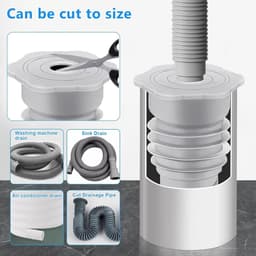 2 Stuks Geurstopper Wasmachine Afvoer - Anti-Geur & Ongedierte Afsluiting (45-50mm) — thumbnail 2