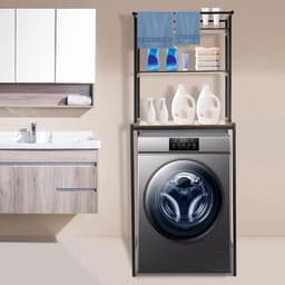 Wasmachine/Toilet Stelling met 3 Niveaus - Opzetkast voor Badkameropslag — thumbnail 3