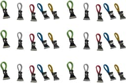 30x Handdoekclips Rood Wit Blauw Geel Groen - Multifunctionele Klemmen voor Keuken en Kleding — thumbnail 1